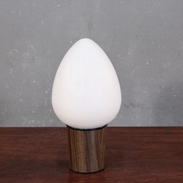 Mid Century Glass Egg Table Lamp