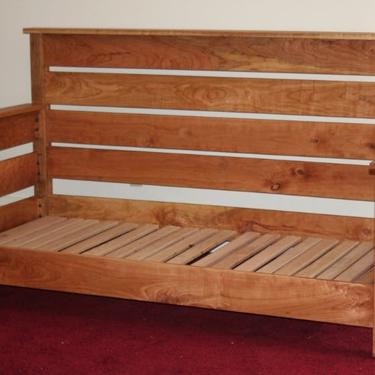 DcRnV1 Horizontal Boards Day or Couch Twin or Full Bed - natural color 