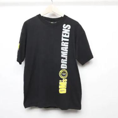 vintage rare Dr. MARTENS black & yellow GRUNGE nirvana kurt cobain 1990s vintage t-shirt 