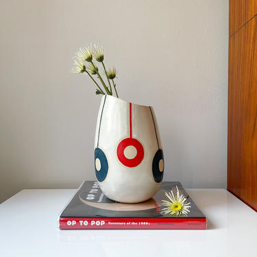 Crimson and Clover: Sixties Midnight and Red Ornamented Vase