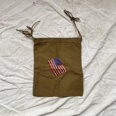 Vintage WW2 Era 48 Star Flag Pull Pouch 