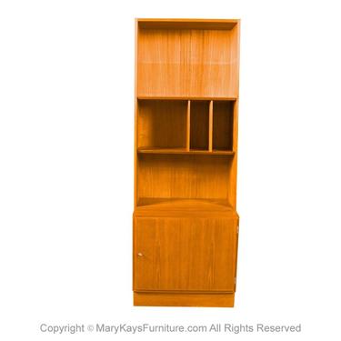 Danish Teak Slim Cabinet Hutch Adjustable Shelves 