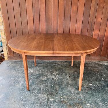 1960s David Foster Walnut Dining Table with 2 Leaves Vintage Mid-Century CabinModern 