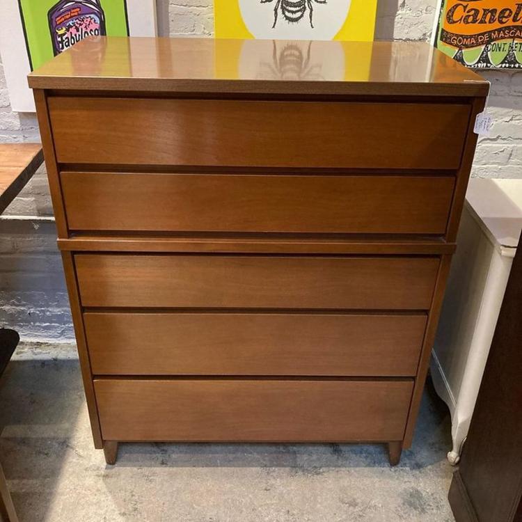 Classic mid century chest of drawers. 5 drawers. 36” wide 19” deep 45.5” tall. 