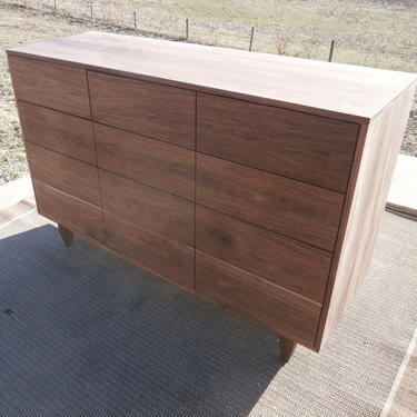 X12430A *Hardwood 12 Drawer Dresser, Inset Drawers,  Flat Panels, 60&amp;quot; wide x 20&amp;quot; deep x 40&amp;quot; tall - natural color 