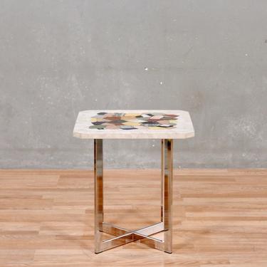 Marble Mosaic Side Table