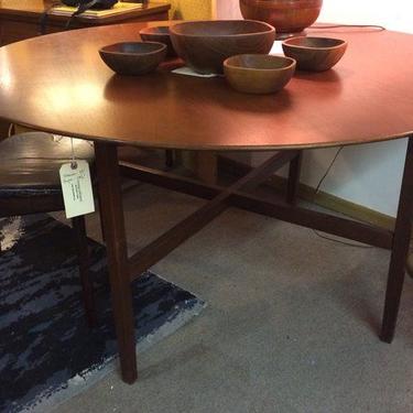 Vintage Knoll walnut round dining table -- $2,850