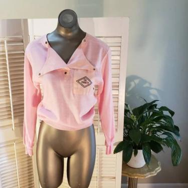 Vintage 80s 2-Piece Pink Knit Jogger Deadstock  Sz S  Athleisure Track Suit 