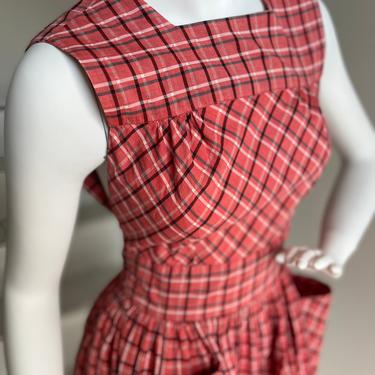 Sweet Early 1940s Pinafore Dress Vintage 26 Waist Vintage 
