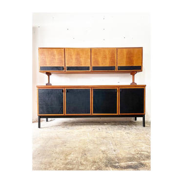Mid Century China Cabinet Credenza and Hutch by Jack Cartwright for Founders 