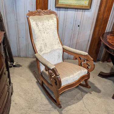 Antique Victorian Slipper Rocking Chair
