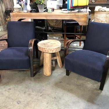 PAIR OF REUPHOLSTERED CHAIRS