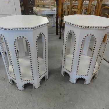 Nailhead Moroccan Side Tables