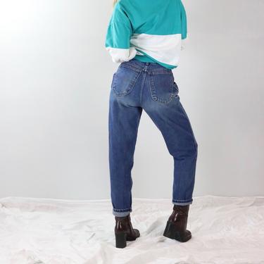 Vintage High Waist Jeans / 80's SILVER UNICORN Jeans / Relaxed Faded Extra High Rise Denim / Sz 25 