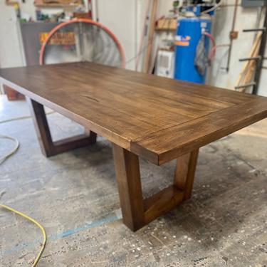 IMMEDIATE Ship Hand Made Solid Maple Modern U-Base Dining Table FREE SHIPPING 