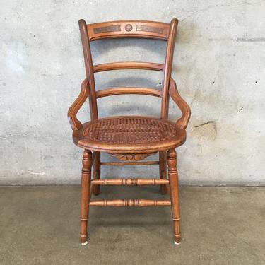 Vintage French Chair with Cane Seat