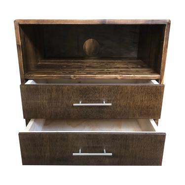 Modern Nightstand with Drawers 