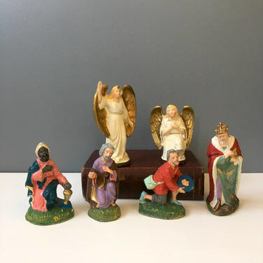 Nativity figures - assorted styles and sizes for set replacements - 1950s and 1960s 
