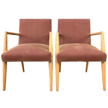 Pair of T.H. Robsjohn-Gibbings for Widdicomb Model 1686 Maple Dining Chairs