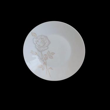 Vintage Mid Century Modern Rosenthal Fine Porcelain 10.25" CLASSIC ROSE DINNER Plate Raymond Loewy Design 1950s White & Gold 