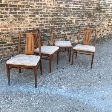 Vintage Solid Walnut Dining Chairs by Conant Ball (set of 4)