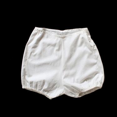 1940s Bloomer Shorts / 40s White Cotton Athletic Bloomers / Gym Shorts ...