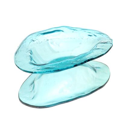 Signed Ultramarine Annieglass Asymmetrical Art Glass Bowl | Catchall | Blue Glass Modernist Centerpiece | Serving Bowl 