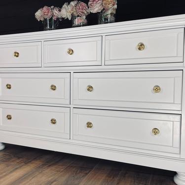 Tall Dresser Console Credenza solid wood customizable color 