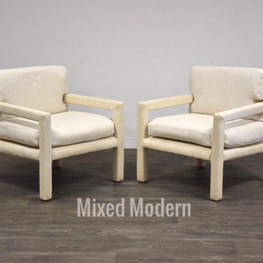 Milo Baughman for Thayer Coffin Parsons Chairs- a pair 