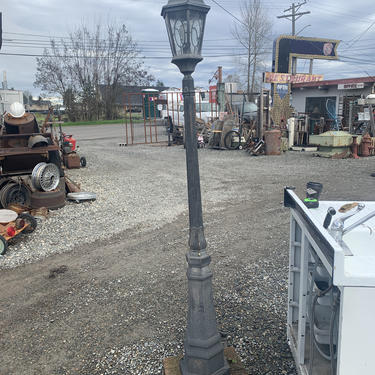 Outdoor cast aluminum metal light post, 81” tall including base