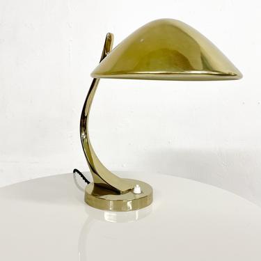 Sculptural Laurel Desk Table Mid Century Modern Brass Plated Finish 