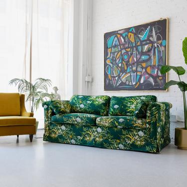 Vintage Green Loveseat Sofa-bed