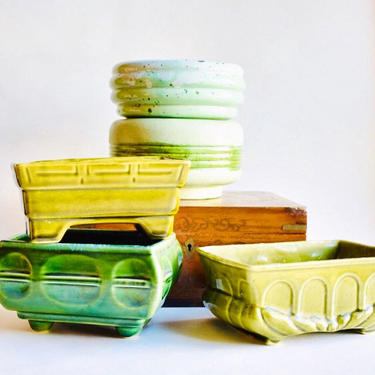 Vintage Planters | McCoy, Calif. Pottery, etc. | Bonsai Succulent Pot | various sizes and colors available 