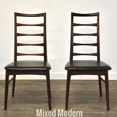 Koefoeds Hornslet Rosewood Dining Side Chairs - A Pair 