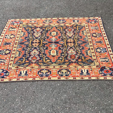 Vintage Hand Knotted Bohemian style rug 
