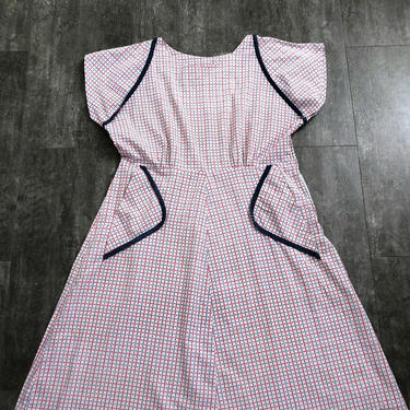 1940s 1950s day dress . vintage 40s summer dress 