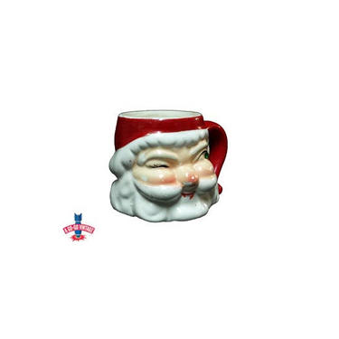 Vintage Santa Claus Mug, Holt Howard Santa Mug, Christmas Coffee Mug, Winking Santa Claus w/ Jewel Eye, Tea Cup, Hot Chocolate Mug 