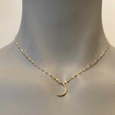 Half Moon gold plated  Sterling Silver Necklace