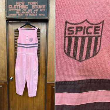 Vintage 1980’s New Wave Pink “Spice of Life” Knit Jumpsuit, Vintage Jumpsuit, 1980’s Style, Pink New Wave, Knit Jumpsuit 