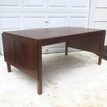 Mid-Century Rosewood Dining Table With Two Leaves by Vejle Stole 