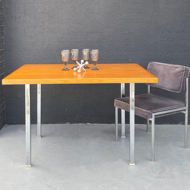 Wood and Chrome Table or Desk