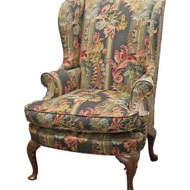Vintage Floral Arm Chair with Cabriole Legs
