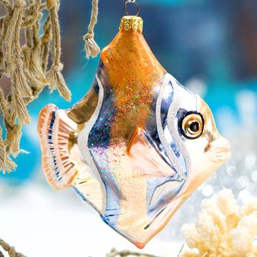 VINTAGE: Colorful Blown Glass Figural Fish Ornament - Under the Sea, Ocean, Sea, Lake House, Boat, Fishing - SKU 30-410-00031132 