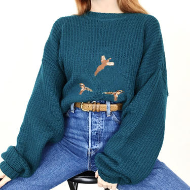 Pendleton Embroidered Quail Knit Sweater 