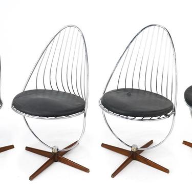 Set of 4 Dahlens Dalum Swivel Chairs