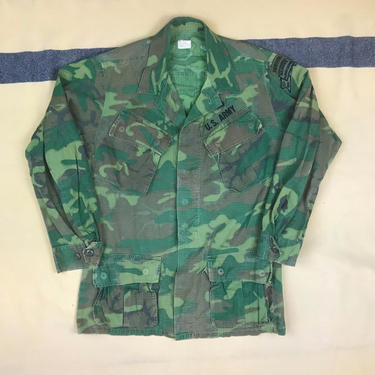 Size Small Regular 1960s Rangers Rip Stop Jungle Jacket in Lowland Camo 
