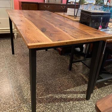 Reclaimed wood dining table. 61.25” x 18” x 30”