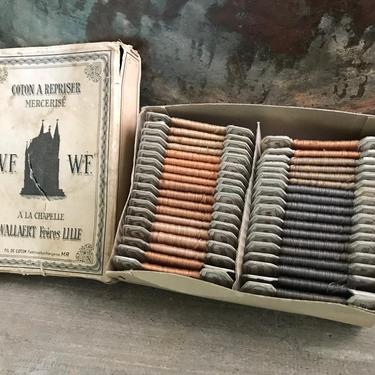 Original Box French Sewing Threads, Fil de Coton, Cotton, 36 Cards, Unused 