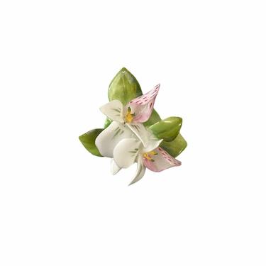Floral Ceramic Brooch by Adderly 