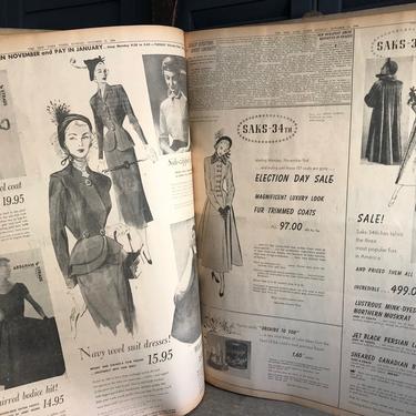 New York Times 1948, Giant Book, 2 Week Compilation, Daily News, Historical News, Advertisements, Photo Props, Theatre, Movie Production 